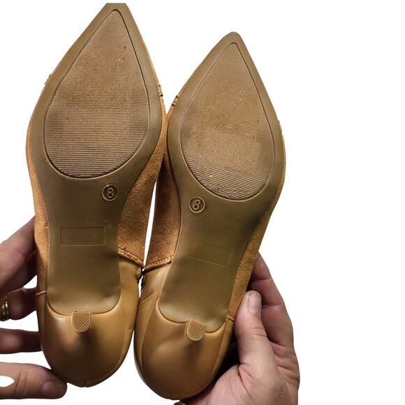 NEW Journee Collection Embrie women ankle bootie tan two-tone faux suede SZ 8M - Picture 5 of 6